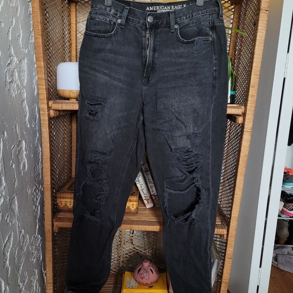 Black rip jeans